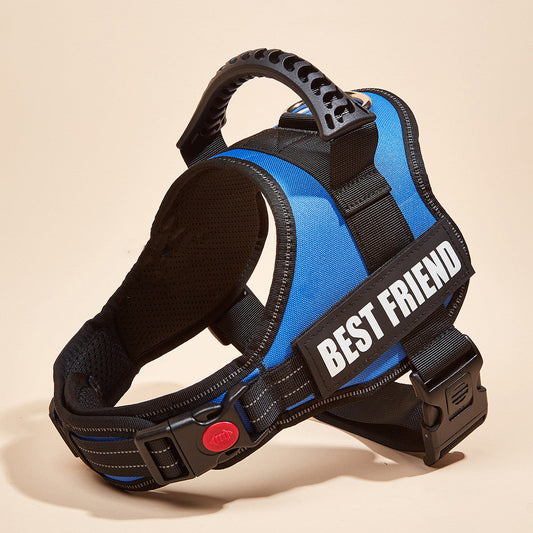 KFX-8011197 Breathable Explosion-Proof Pet Chest and Back Harness - Sizes XS to XXL, Multiple Colors Available