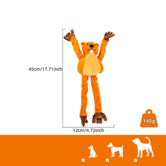 KFX-8044349 Interactive Plush Dog Toy for Tug-of-War, Chewing, and Noise-Making Fun