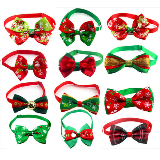 KFX-8046653 Handmade Pet Bow Tie Collar – Adjustable Ribbon Pet Jewelry for All Pets (20-36cm)