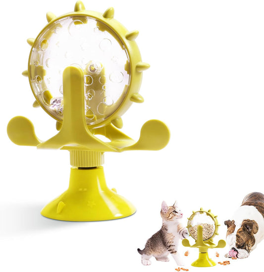 KFX-8047933 Interactive Puzzle Feeder Toy for Cats and Small Dogs with Bell and Snack Dispenser