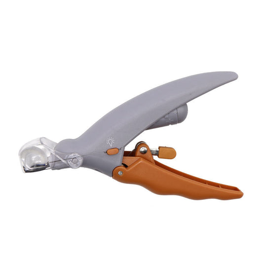 KFX-8048445 Luminous Nail Clippers for Dogs and Cats - Metal Cleaning Scissors with Rubber Handle
