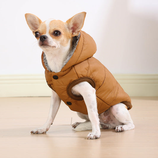 KFX-8054973 Warm Thickened Pet Coats with Hoodies for Small to Medium Dogs and Cats