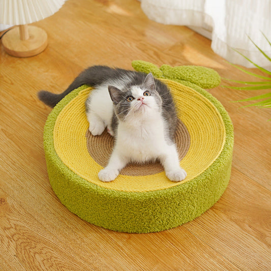 KFX-8060221 Avocado Cat Scratching Basin - Sisal Material, 40x10cm Multifunctional Pet Toy