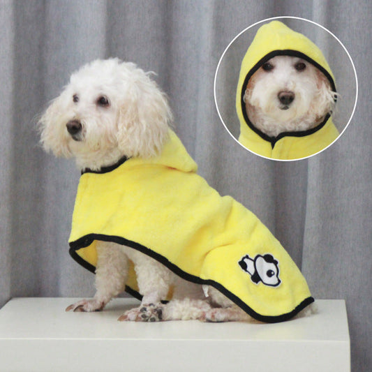 KFX-8066109 Cozy Coral Fleece Absorbent Bathrobe for Pets - Available in Various Sizes and Colors