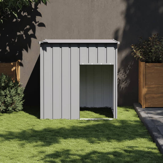 KFX-8081469 Spacious Galvanized Steel Doghouse with Roof for Safety and Comfort