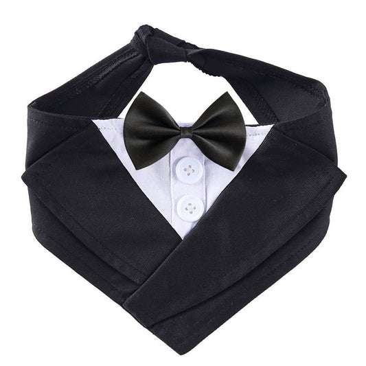 KFX-8091197 Stylish Dog Bow Tie Bib, Adjustable Neck Size in Red, Wine Red, and Black