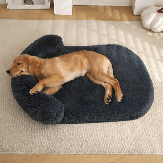 KFX-8125757 Warm Plush Pet Bed for Dogs and Cats - Cozy Cushion in Various Colors and Sizes