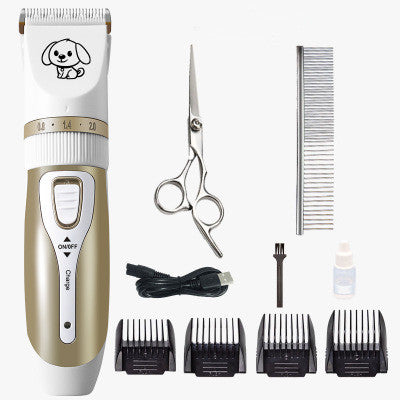 KFX-8133053 Ceramic Titanium Pet Grooming Clipper with Rechargeable Battery and Limit Combs