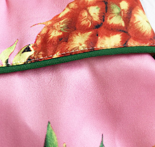 KFX-8141373 Casual Cotton Shirt for Pets - Pink Pineapple Design - Multiple Sizes Available