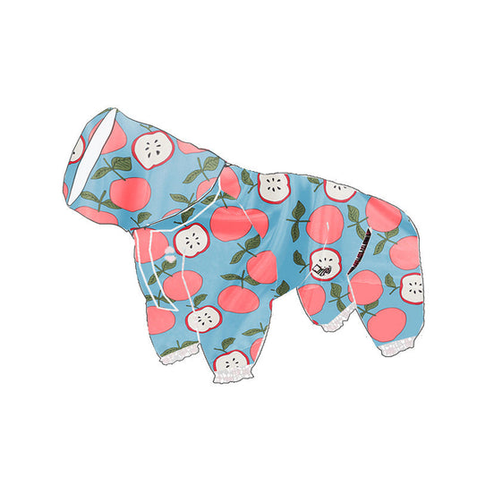 KFX-8209085 Fully Wrapped Waterproof Raincoat for Dogs - Available in Various Patterns and Sizes