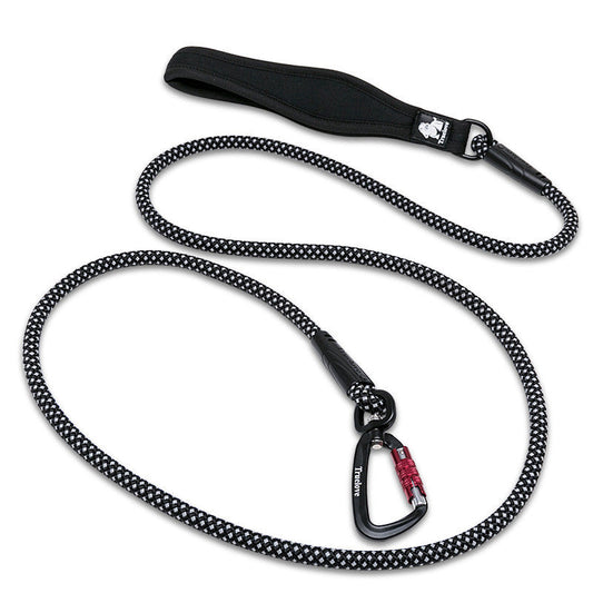 KFX-8214077 Reflective Nylon Dog Leash with Round Rope and Climbing Buckle - Available in Multiple Colors