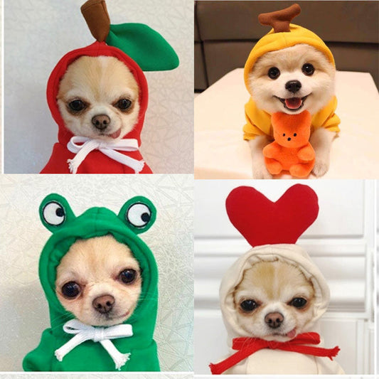 KFX-8225085 Cozy Cream Fleece Dog Hoodie for Autumn and Winter - Two-Legged Design