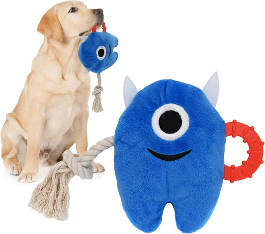 KFX-8233021 Durable Plush and Rope Dog Chew Toy for Interactive Play and Tugging Fun