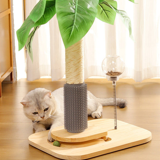 KFX-8236349 Vertical Wooden Cat Scratching Post with No Chip Shedding Design