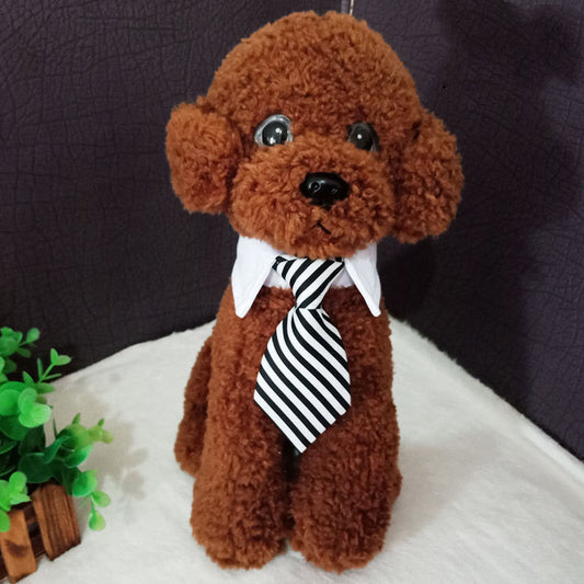 KFX-8260541 Pet Striped Bow Tie Scarf Collar for Dogs - Cotton Polyester, Various Colors Available