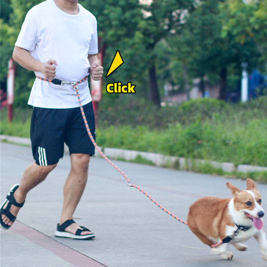 KFX-8273853 Multifunctional Adjustable Dog Traction Rope with Nylon Weave and High-Density Polyester