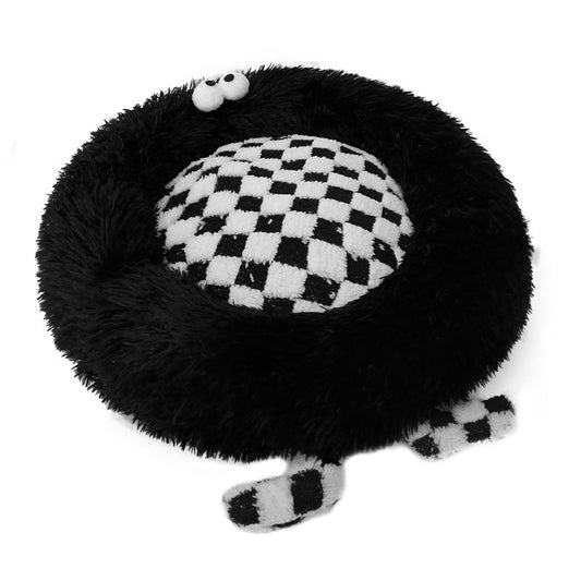 KFX-8279869 Cozy Plush Nest Bed for Small to Medium Pets, Warm Thick Mat for Deep Sleep in Autumn and Winter