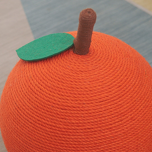 KFX-8285757 Oversized Cat Scratch Board with Hemp Rope Grip Ball in Orange