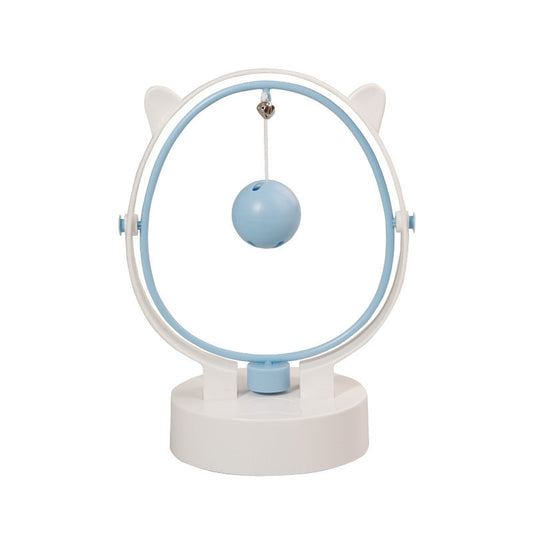 KFX-8324285 Cat Entertainment Swinging Ball Toy with Plush and Leaky Bell Features