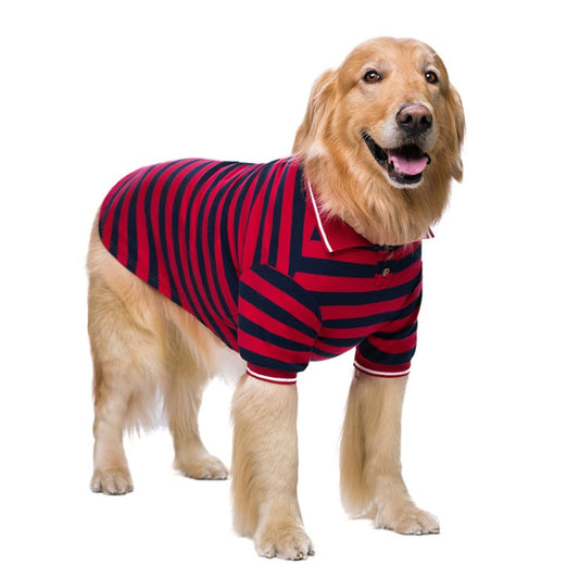 KFX-8337981 Pet Polo Shirt for Two-Legged Pets - Soft Cotton, High Elasticity, Various Sizes Available