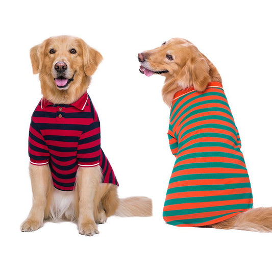 KFX-8337981 Pet Polo Shirt for Two-Legged Pets - Soft Cotton, High Elasticity, Various Sizes Available