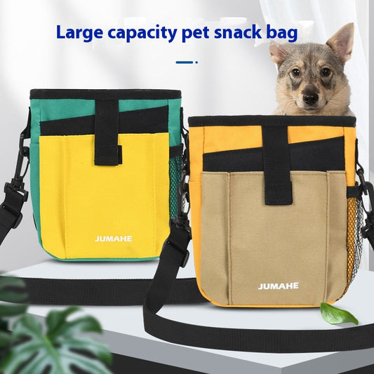 KFX-8341821 Large Capacity Outdoor Dog Training Snack Bag - Medium Soft Polyester in Khaki, Army Green, Yellow