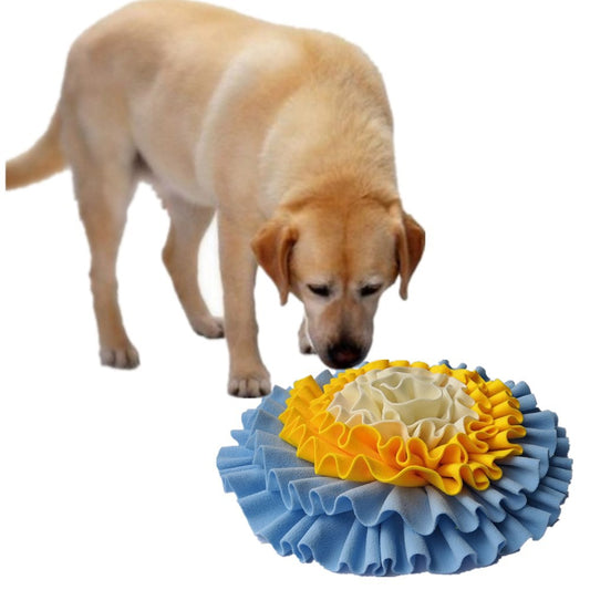 KFX-8361661 Pet Sniffing Pad - Thick Flannel, Interactive Training Mat for Dogs, 48x48cm with 35cm Base Diameter