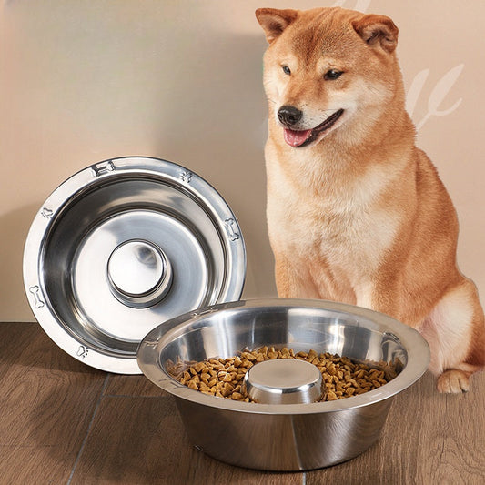 KFX-8368573 Stainless Steel Pet Slow Food Bowl for Cats - Multiple Sizes Available