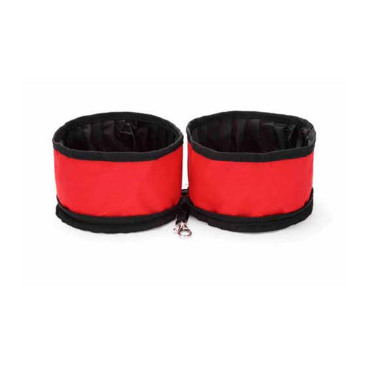 KFX-8372541 Portable Folding Double Pet Bowl - Waterproof Oxford Cloth Travel Solution