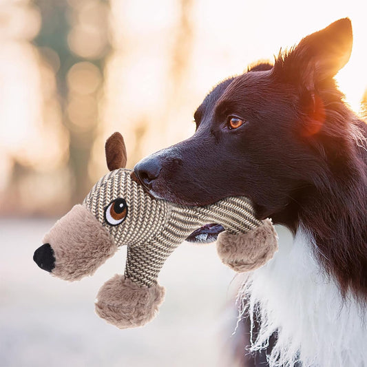 KFX-8375613 Large Plush Dog Squeaky Toy for Interactive Chewing Fun and Bonding - Ideal for Medium to Large Dogs