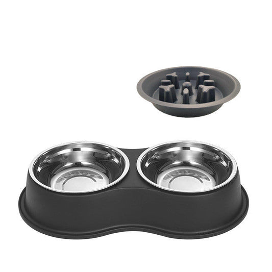 KFX-8378301 Pet Slow Feeder Bowl with Removable Stainless Steel Insert for Dogs and Cats - Multiple Colors Available