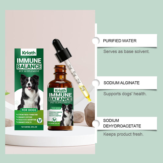 KFX-8383933 Canine Immune Support Herbal Drops - 60 ml with Chicken Flavor and Natural Ingredients