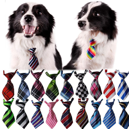 KFX-8418877 Kids' Adjustable Pet Ties - Cloth Decorative Neckwear for Dogs, Small Size 11CM x 5CM, Fits Neck 22CM-45CM, Pack of 50