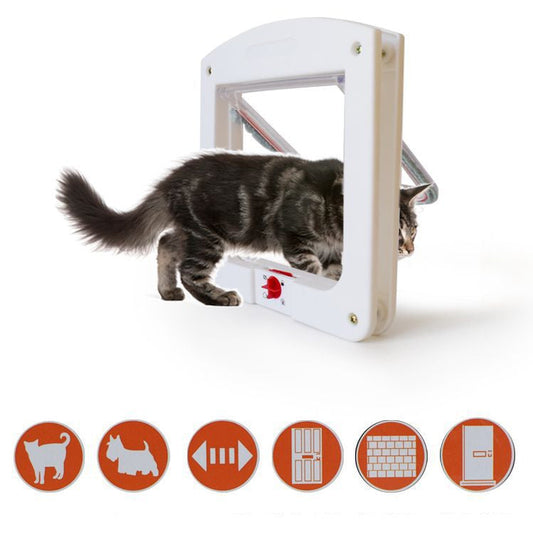 KFX-8465725 Smart Control Pet Door for Small Dogs and Cats – Model CF02, ABS & Acrylic, 4 Entry Modes