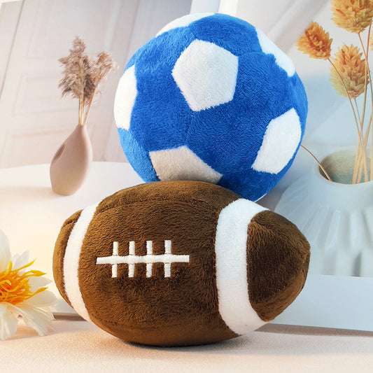 KFX-8470333 Interactive Plush Football and Rugby Dog Training Toy