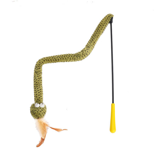 KFX-8495165 Feather Cat Teasing Stick with Long Pole for Cats - 140cm Length, 300g Weight