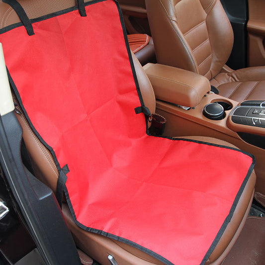 KFX-8505277 Waterproof Dog Car Seat Cover - Oxford Fabric Mat for Pets in Blue, Red, or Black