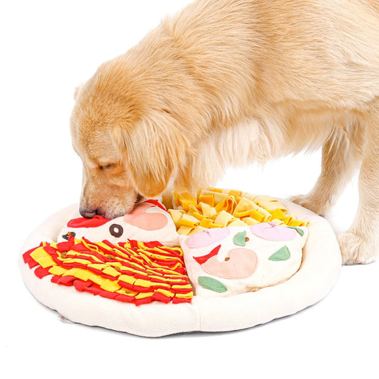 KFX-8525501 Soft Polar Fleece Pizza Sniffing Pad with Anti-Skid Base for Dogs
