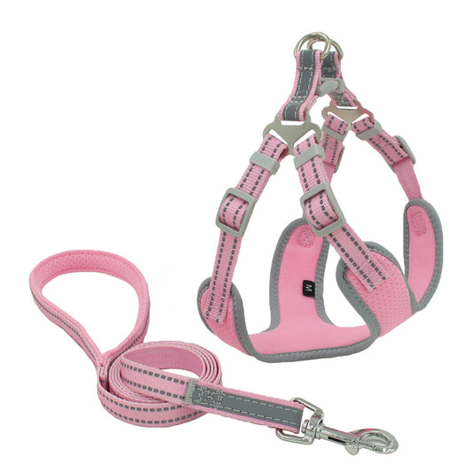 KFX-8535485 Reflective Breathable Mesh Dog Harness with Adjustable Chest Strap in Multiple Colors