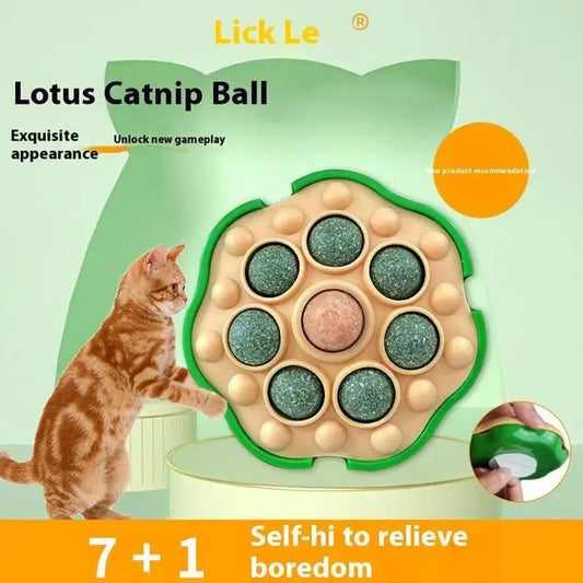 KFX-8542781 Interactive Catnip Balls for Wall Attachment | Edible Catnip Chew Toys for Indoor Play