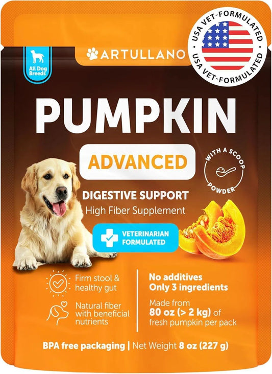 KFX-8547773 Pumpkin Powder for Dogs - Digestive Support Supplement for Healthy Gut, Firm Stool, & Skin - 8 oz