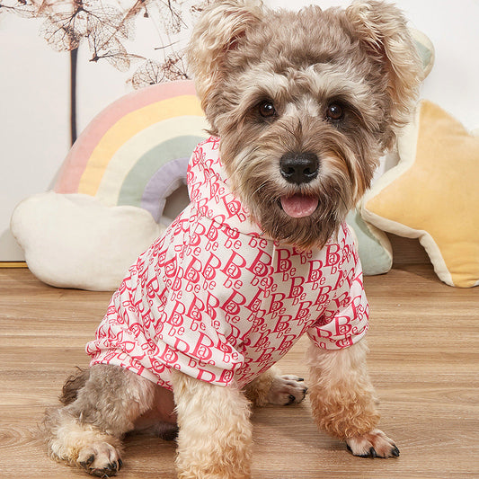 KFX-8552765 Letter Print Hoodie for Pets - Polyester Sweater in Multiple Sizes