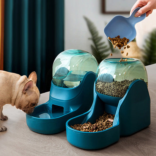 KFX-8553661 Automatic Pet Water Feeder and Drinking Fountain for Cats and Dogs - Large Capacity, Anti-Overturn Design