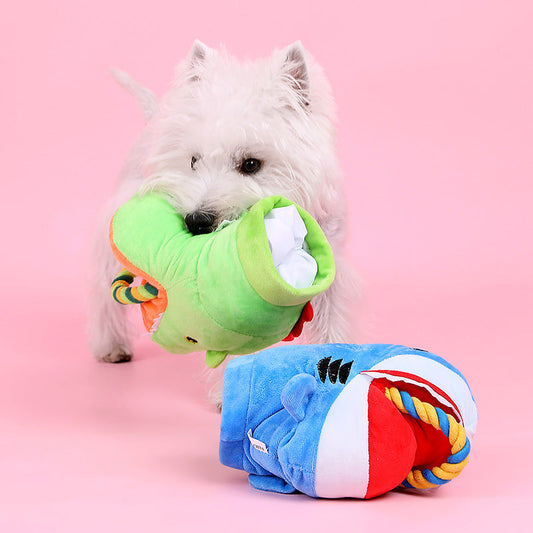 KFX-8556093 Plush Dog Supplies Monster and Shark Toys for Puppies and Children