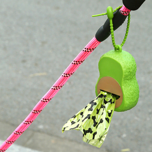 KFX-8565437 Dog Pooper Scooper with Bone Print Garbage Bags and Dispenser for Easy Cleanup