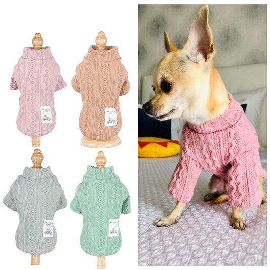 KFX-8566973 Cozy Knitted Acrylic Dog Sweater for Autumn and Winter