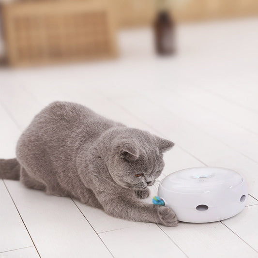 KFX-8581309 Automatic Electric Cat Toy with Smart Turntable and Donut Design