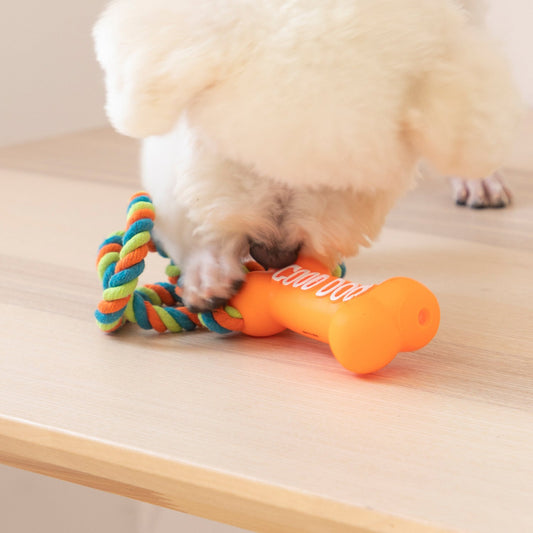 KFX-8614077 Durable Bite-Resistant Dog Bone Toy with Vocalization - Available in Multiple Colors