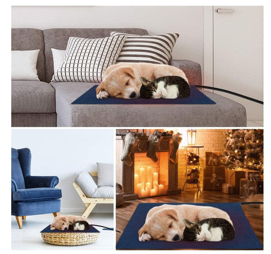KFX-8619837 Pet Electric Blanket - Small Size 34x44cm, Soft Cloth Material, Lightweight Design