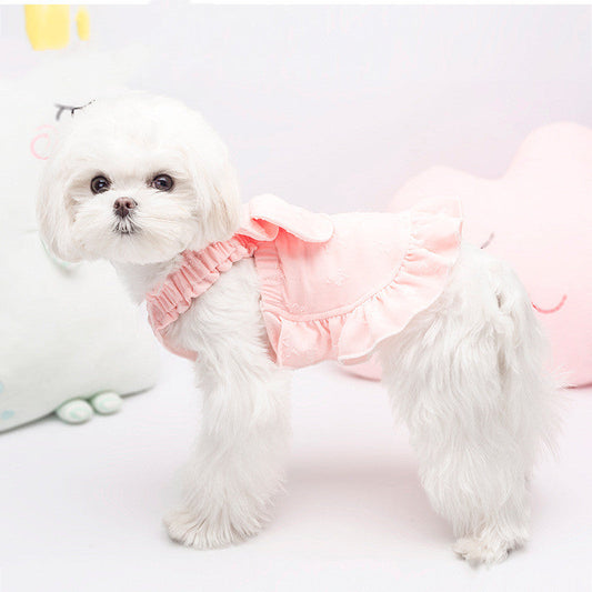 KFX-8620605 Sweet Cotton Suspender Skirt for Small Dogs in Princess Style